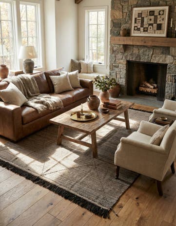 8' x 10' Hand Knotted Moroccan Wool Rug