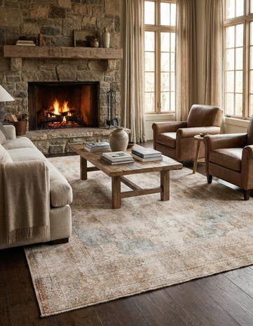 6' 6 x 9' 5 Hand Knotted Ultra Vintage Persian Wool Rug