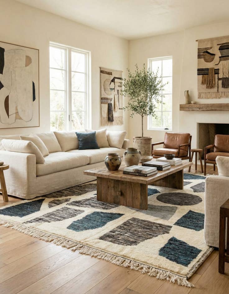 Detail image of 8' 4 x 10' 4  Hand Knotted Moroccan Wool Rug