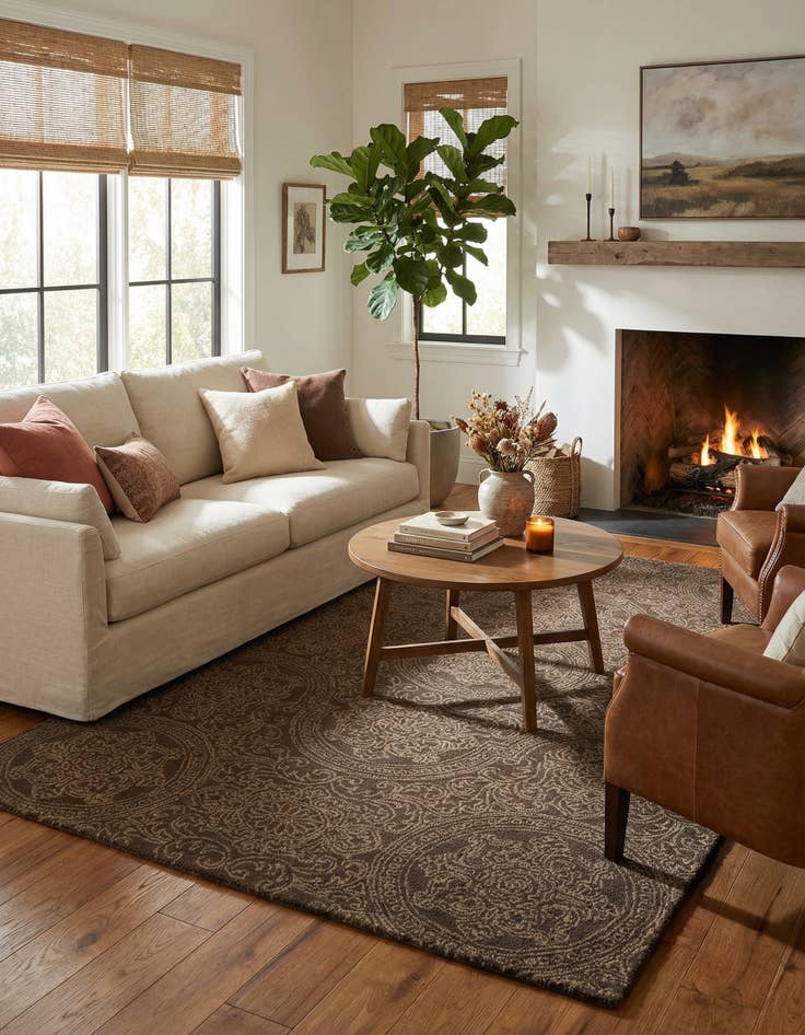 Detail image of 5' 2 x 8' Luna Wool Rug