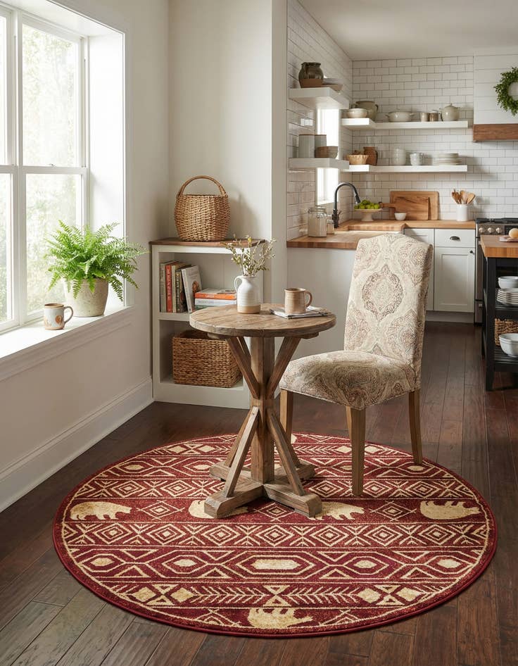 Detail image of 5' 3 x 5' 3 Pioneer Round Rug