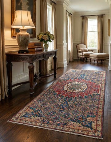 4' 6 x 9' 7 Hand Knotted Liliyan Persian Wool Runner Rug