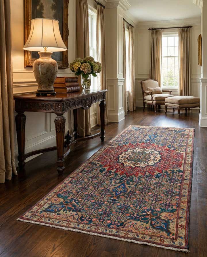4' 6 x 9' 7 Hand Knotted Liliyan Persian Wool Runner Rug