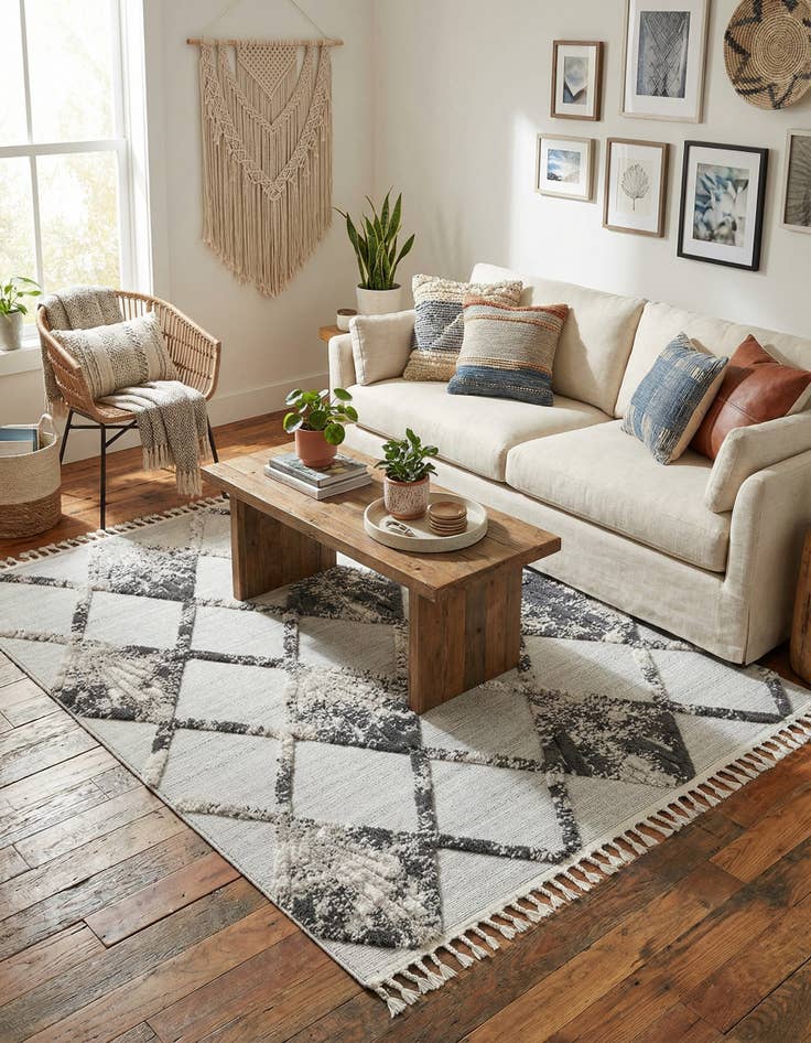 Detail image of 5' 3 x 7' 7  Washable  Indoor / Outdoor Rug