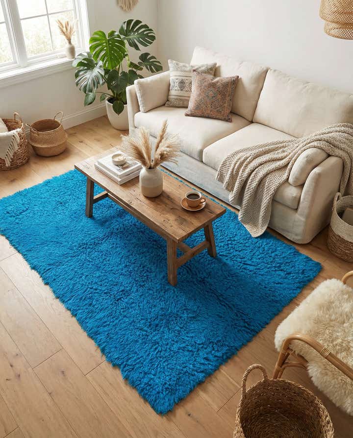4' 8 x 6' 6 Hand Knotted Moroccan Wool Rug