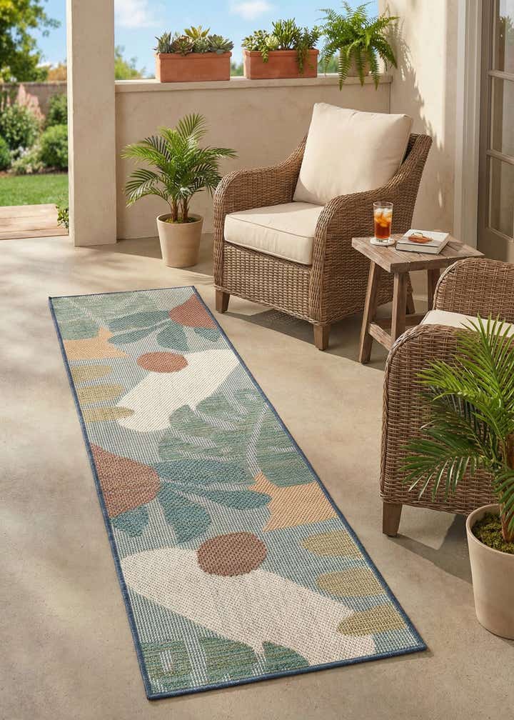 2' x 8' Easy-Clean Baja Indoor / Outdoor Runner Rug