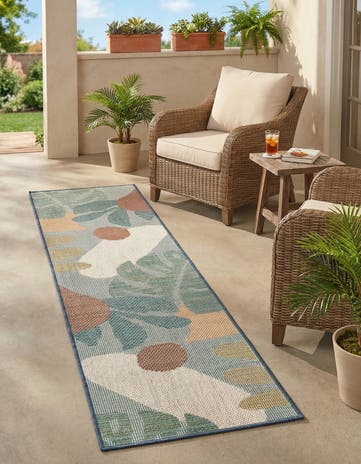 2' x 8' Easy-Clean Baja Indoor / Outdoor Runner Rug