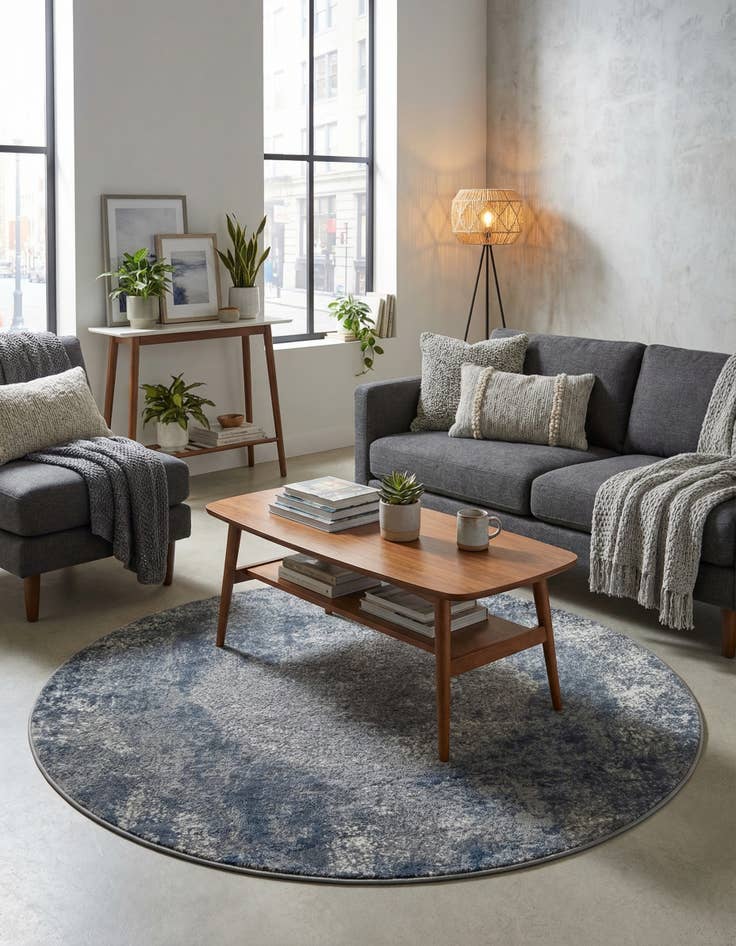 Detail image of 5' 3 x 5' 3 Oregon Round Rug