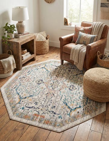 Ivory Lola Octagon Rug
