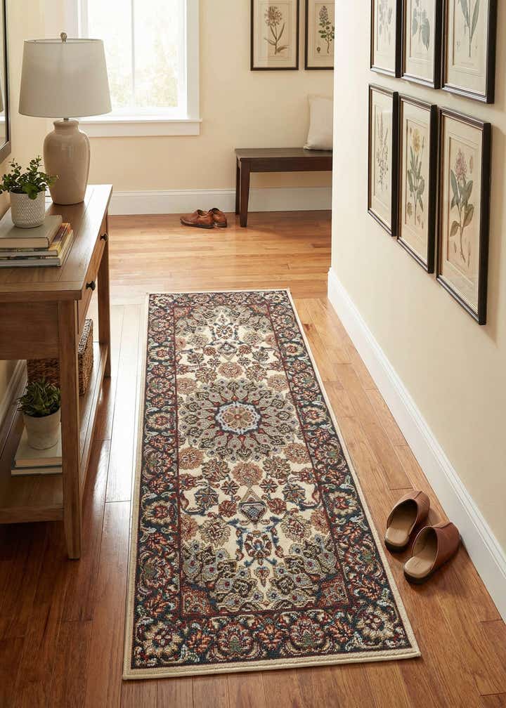 2' x 5' 1 Easy-Clean Traditional Indoor / Outdoor Runner Rug