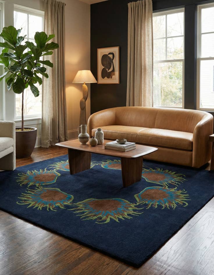 Detail image of 7' 5 x 7' 7 Luna Wool Square Rug