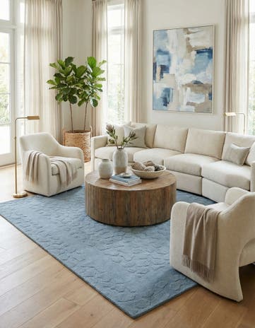 5' 8 x 8' Hand Knotted Nepal Wool Rug