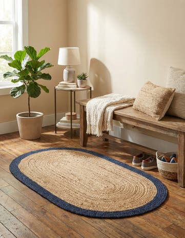 3' 3 x 5' 1 Handmade Braided Jute Oval Rug