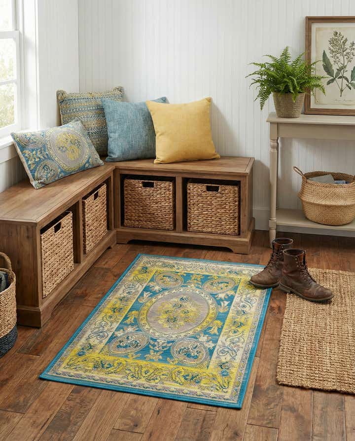 2' x 3' Easy-Clean Traditional Indoor / Outdoor Rug