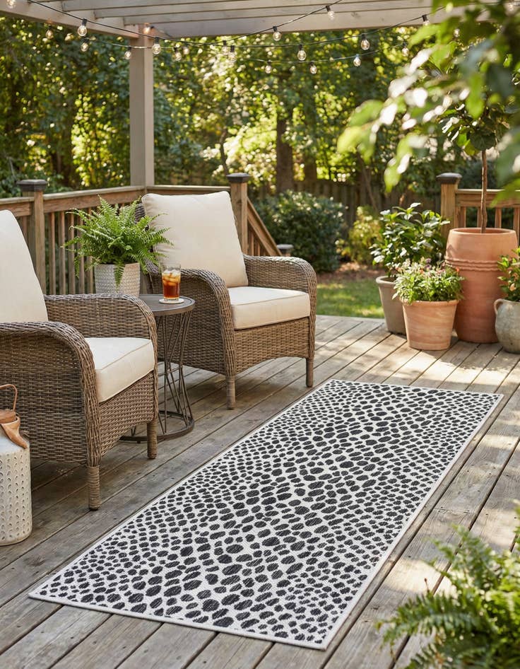 Detail image of 2' x 5' 3  Washable Jill Zarin Cape Town Indoor / Outdoor Runner Rug