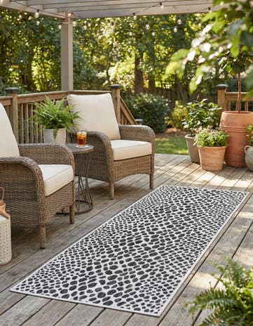 2' x 5' 3 Easy-Clean Jill Zarin Cape Town Indoor / Outdoor Runner Rug