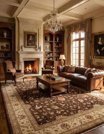 13' 5 x 17' 10 Hand Knotted Peshawar Ziegler Wool Rug