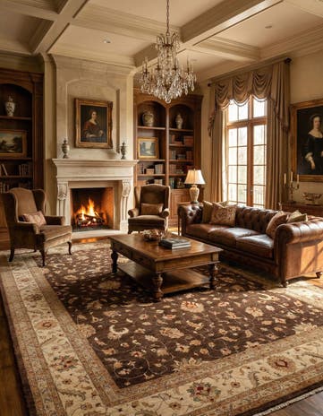 13' 5 x 17' 10 Hand Knotted Peshawar Ziegler Wool Rug