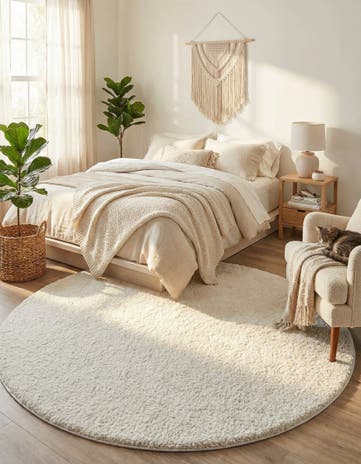 7' x 7' Jill Zarin Shaggy Chic Round Rug
