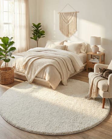  7' x 7' Jill Zarin Shaggy Chic Round Rug