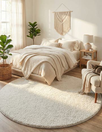 7' x 7' Jill Zarin Shaggy Chic Round Rug