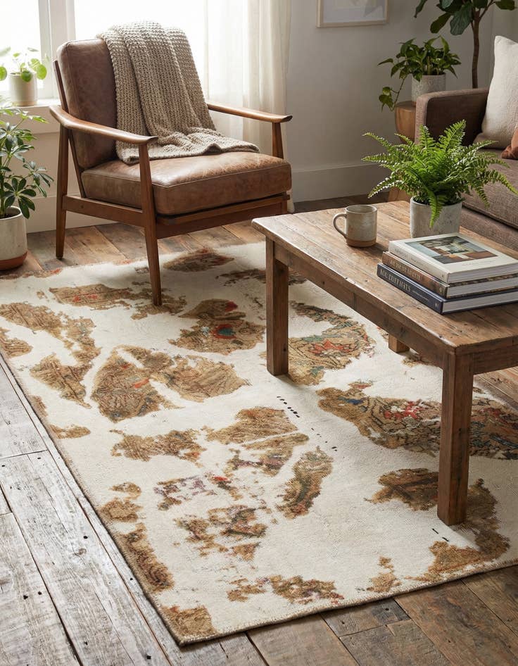 Detail image of 3' 3 x 5' 10  Hand Knotted Ultra Vintage Persian Wool Rug