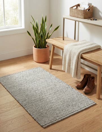 2' 2 x 3' 1 Hand Woven Lattice Wool Rug
