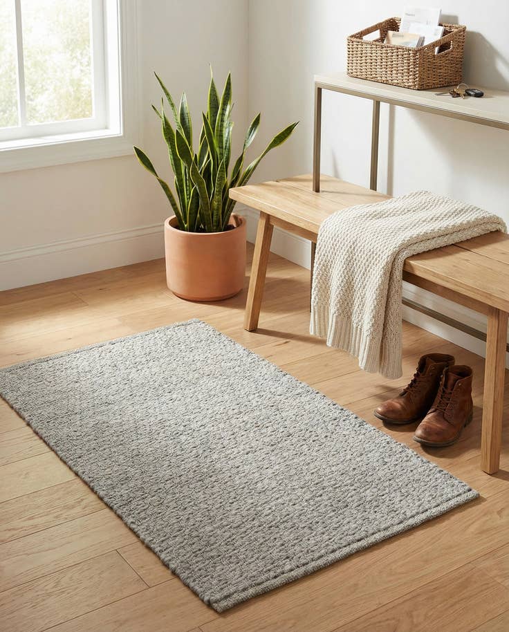Detail image of 2' 2 x 3' 1 Hand Woven Lattice Wool Rug