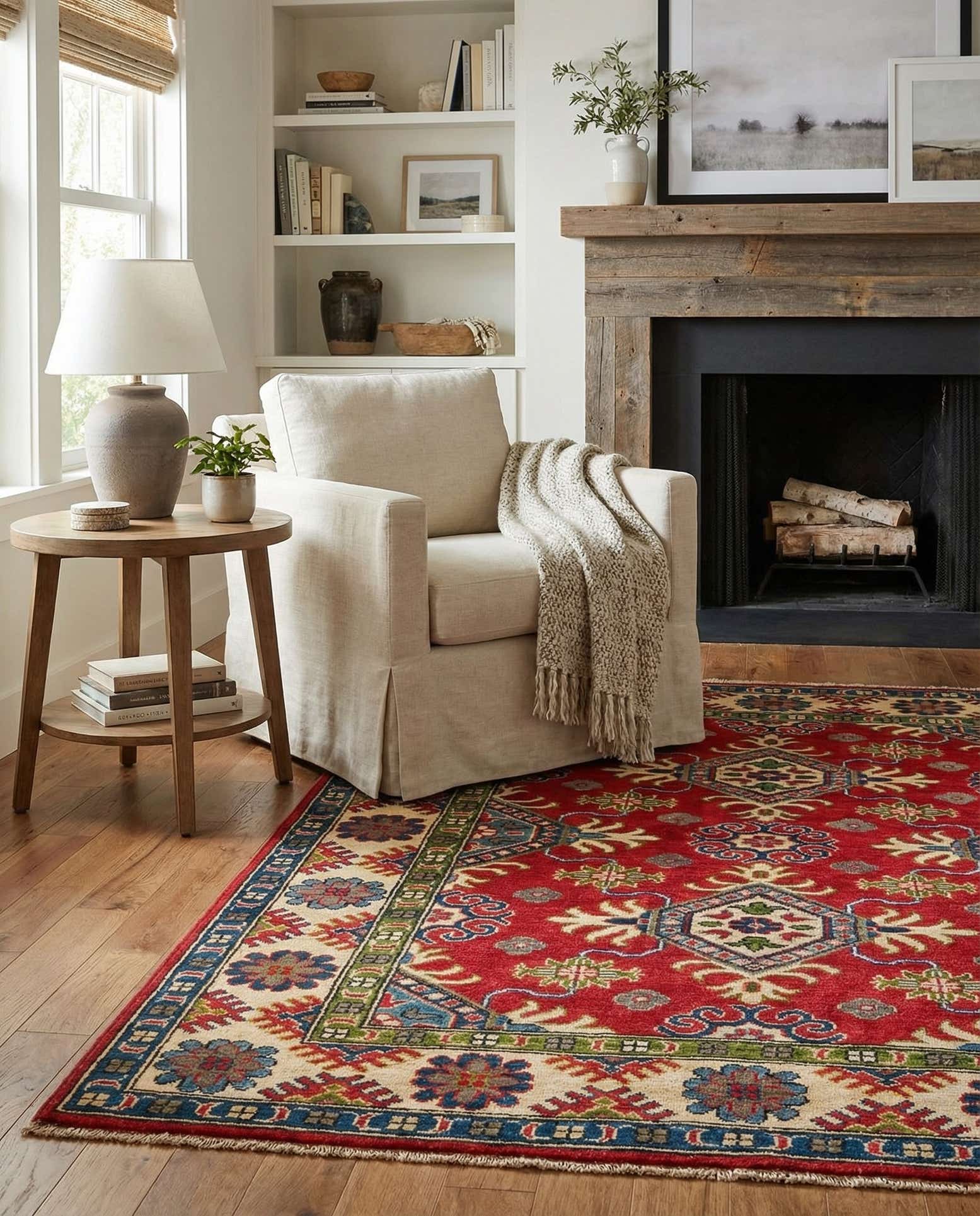 4' x 5' 10 Hand Knotted Kazak Rug