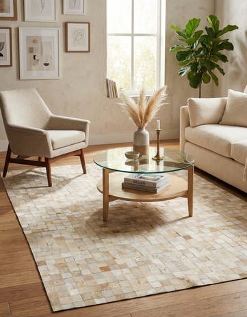 4' x 5' 8 Cowhide Stocks Rug