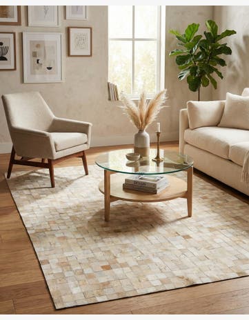 4' x 5' 8 Cowhide Stocks Rug
