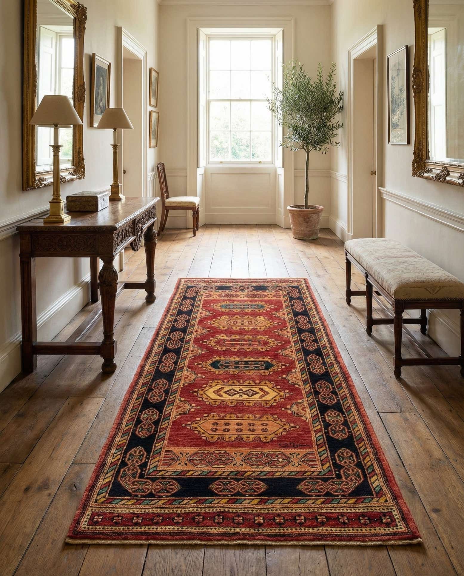 2' 7 x 6' 11 Kashkuli Runner Rug