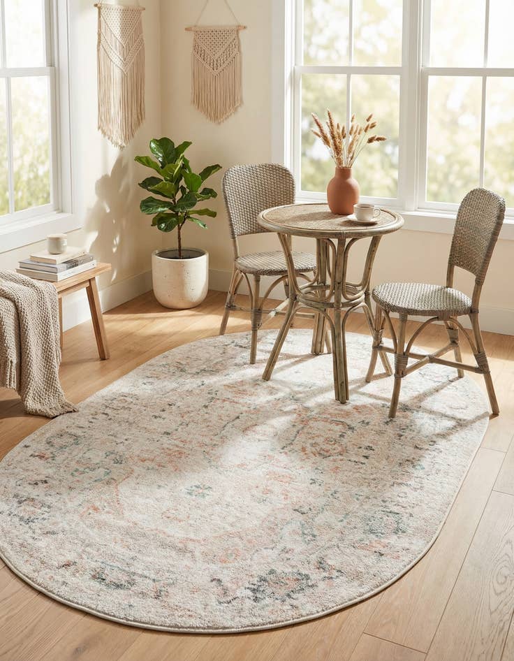 Detail image of 4' x 6' Madeline Vintage Oval Rug