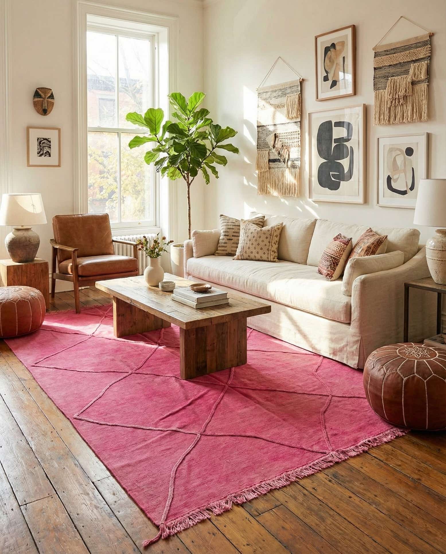 6' 4 x 9' 10 Hand Knotted Moroccan Wool Rug