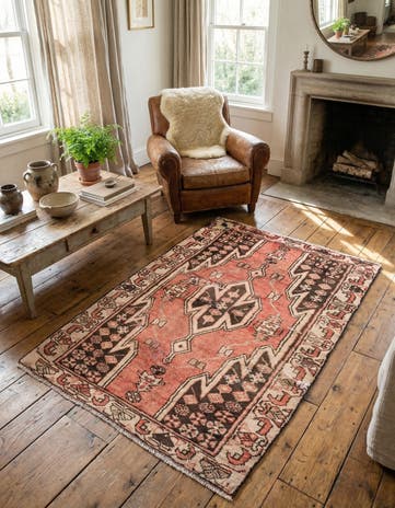 2' 7 x 4' 2 Hand Knotted Ultra Vintage Persian Wool Rug