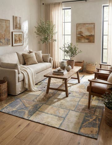 5' 7 x 7' 7 Hand Knotted Ultra Vintage Persian Wool Rug