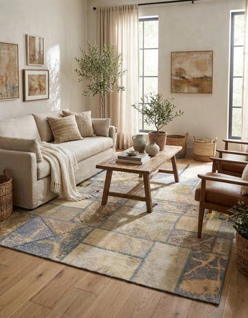 5' 7 x 7' 7 Hand Knotted Ultra Vintage Persian Wool Rug