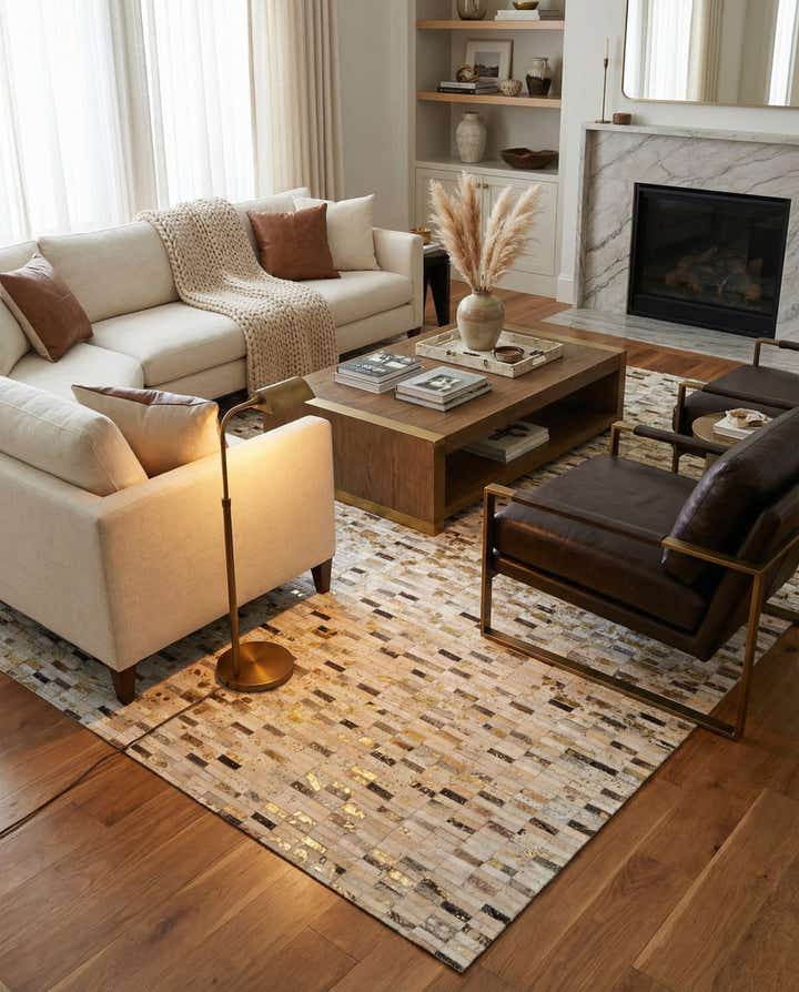 8' x 10' 1 Cowhide Stocks Rug