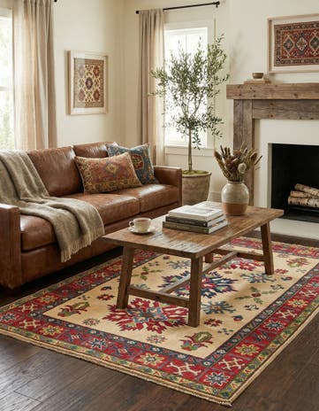 4' 1 x 5' 10 Hand Knotted Kazak Rug
