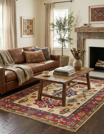 4' 1 x 5' 10 Hand Knotted Kazak Rug