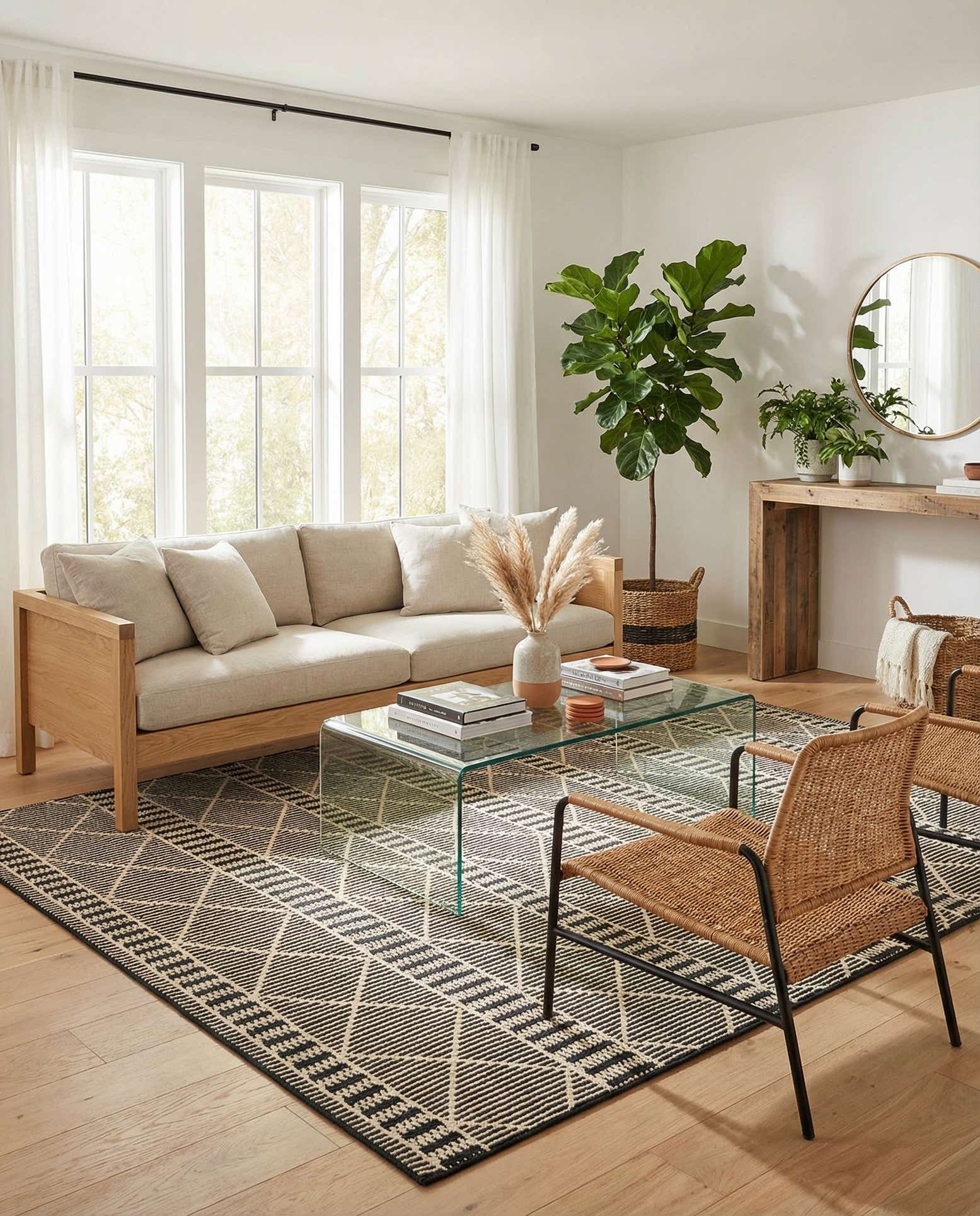 7' x 10' Easy-Clean Trellis Indoor / Outdoor Rug