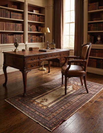 4' 3 x 6' 4 Hand Knotted Lahour Oriental Rug