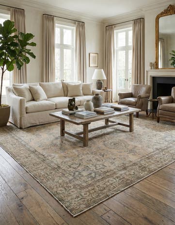 9' 3 x 11' 2 Hand Knotted Ultra Vintage Persian Wool Rug
