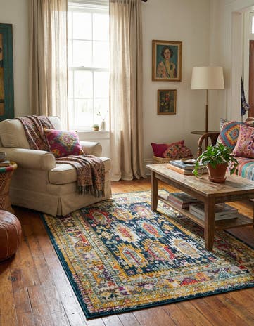 Navy Blue Madeline Rug