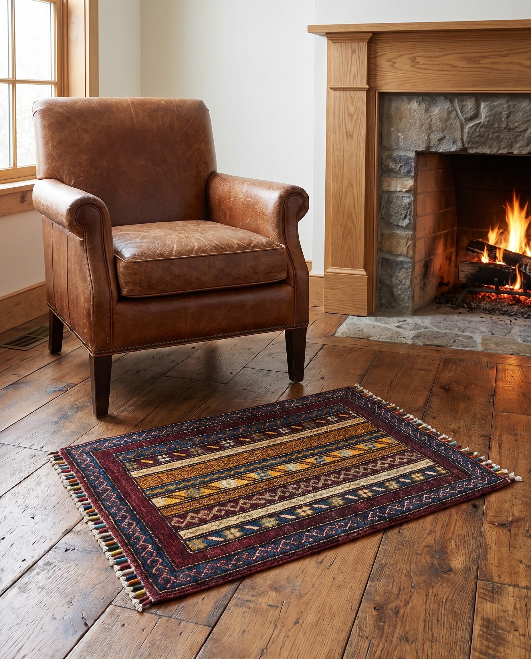 2' 2 x 2' 11 Hand Knotted Kazak Rug