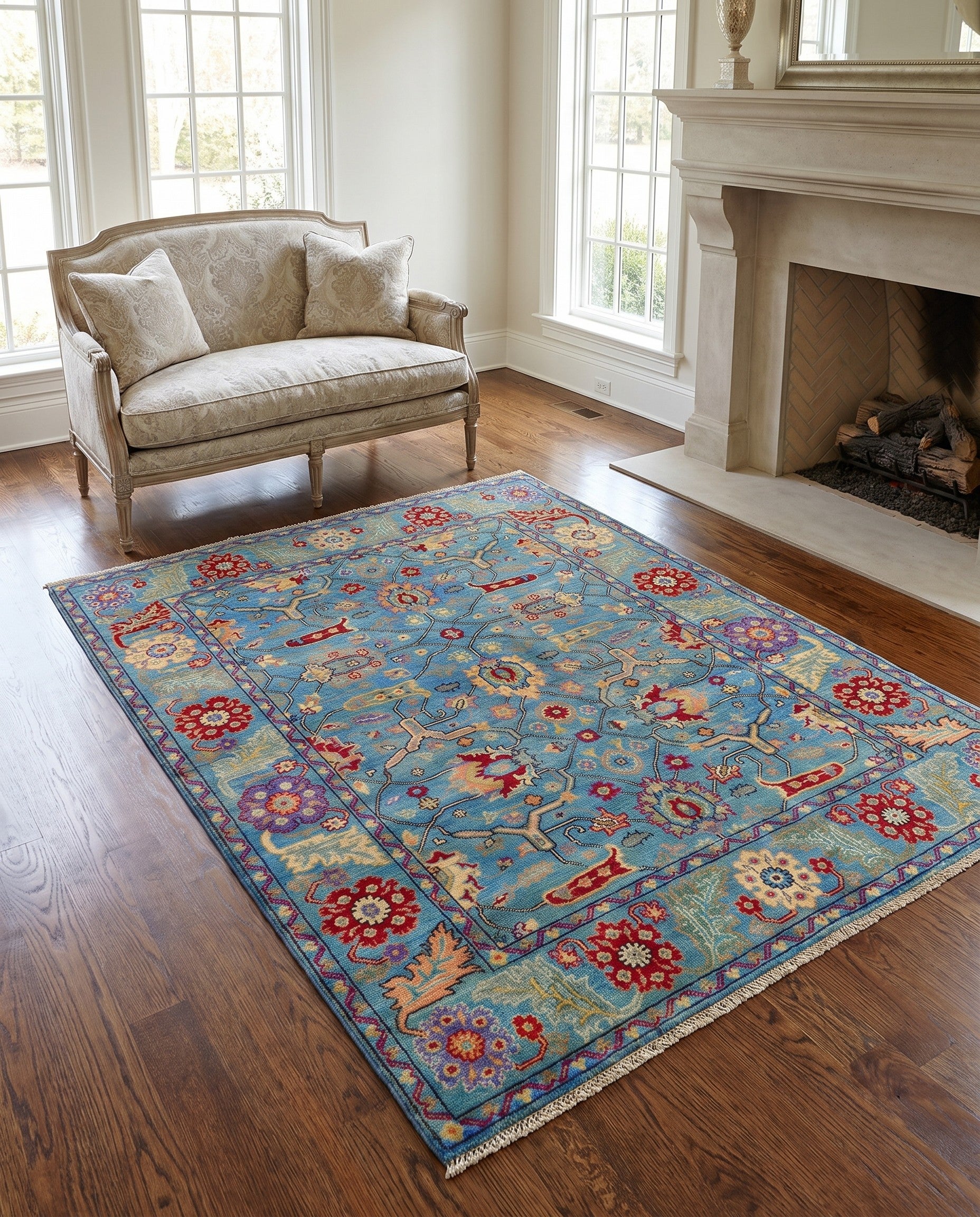 5' x 6' 8 Hand Knotted Kazak Rug