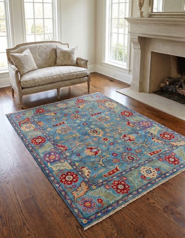 5' x 6' 8 Hand Knotted Kazak Rug