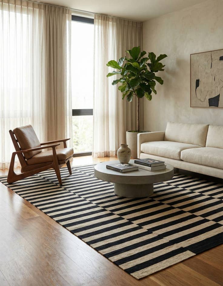 Detail image of 8' 7 x 11' 3  Hand Woven Kilim Modern Wool Rug