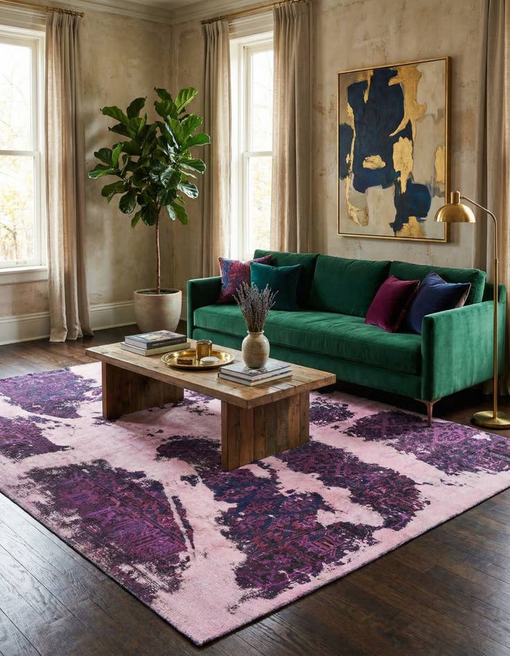 Detail image of 7' 7 x 9' 5  Hand Knotted Ultra Vintage Persian Wool Rug