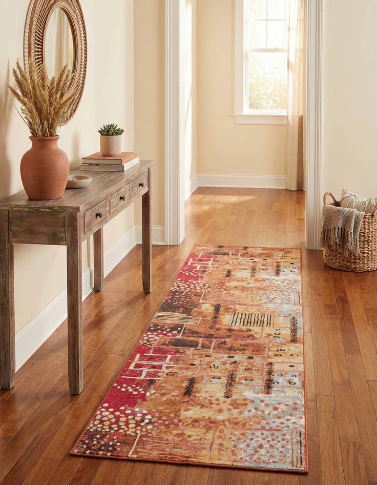 Detail image of 2' 7 x 9'  Washable Modern Indoor / Outdoor Runner Rug